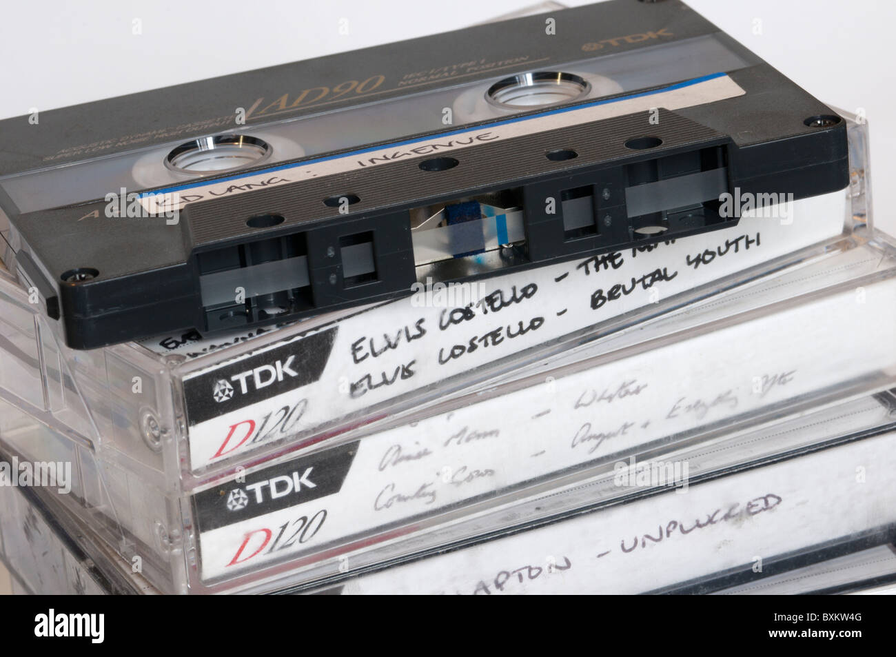 Stack of cassette tapes hires stock photography and images Alamy