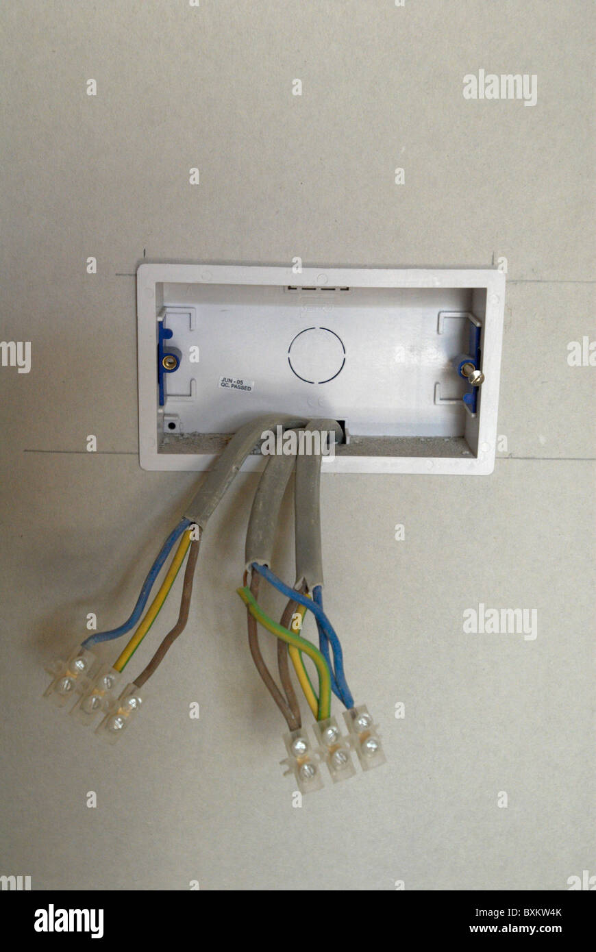 Electric socket cables Stock Photo Alamy
