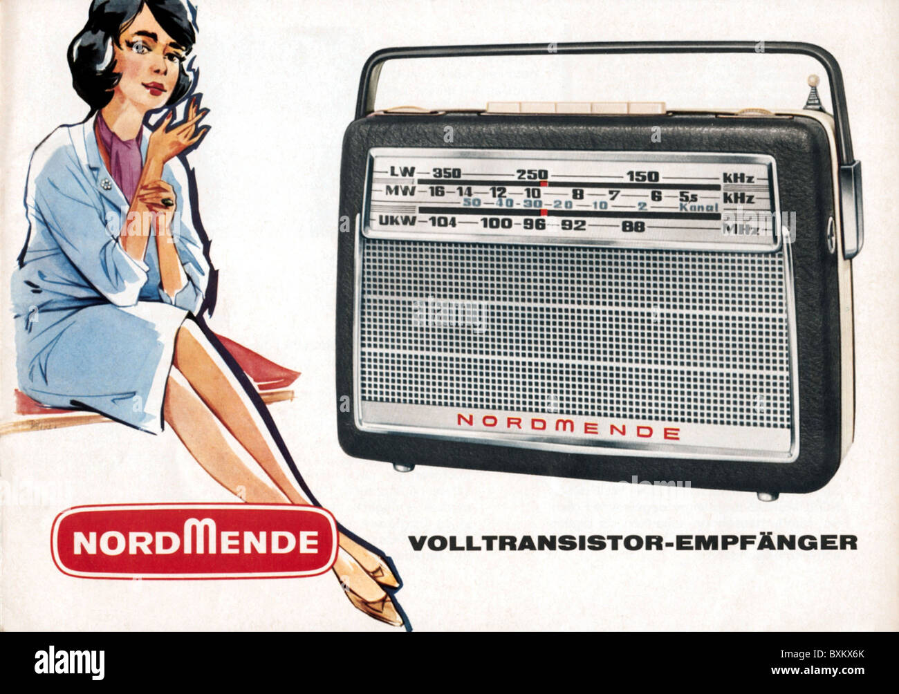 broadcast, radio, portable radio by Nordmende, transistor radio  "Transita-Export", Germany, 1962, Additional-Rights-Clearences-Not  Available Stock Photo - Alamy