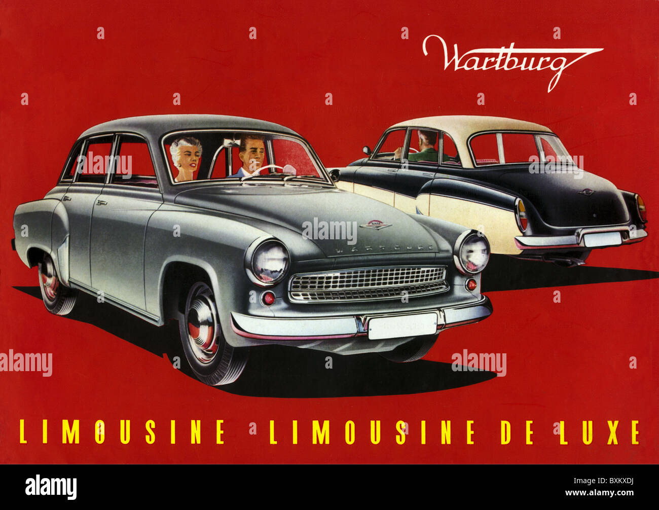 transport / transportation, car, vehicle variants, Wartburg, Limousine de Luxe, made by VEB Automobilwerk Eisenach, East-Germany, 1959, Additional-Rights-Clearences-Not Available Stock Photo