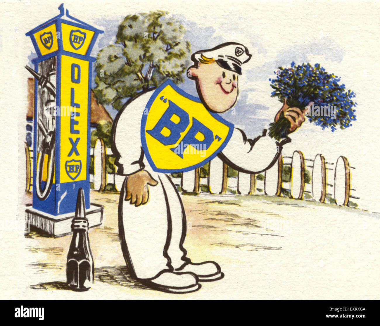 advertising, energy, oil, British Petrol oil company, mascot, Germany