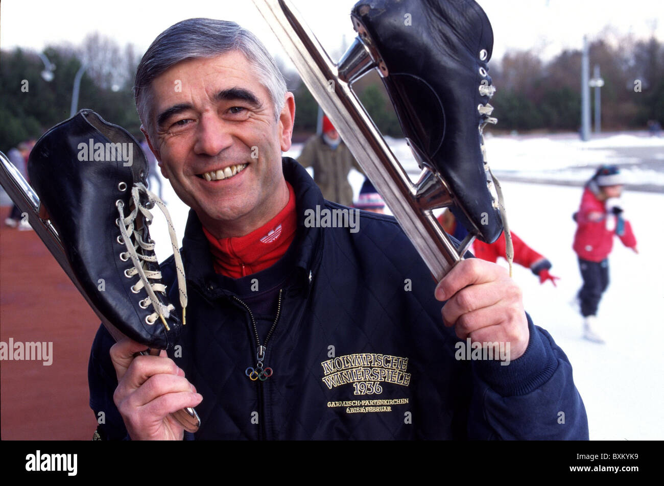 Keller, Erhard, * 24.12.1944, German athlete (speed skater), half length, Munich, Germany, 8.2.1998, Stock Photo