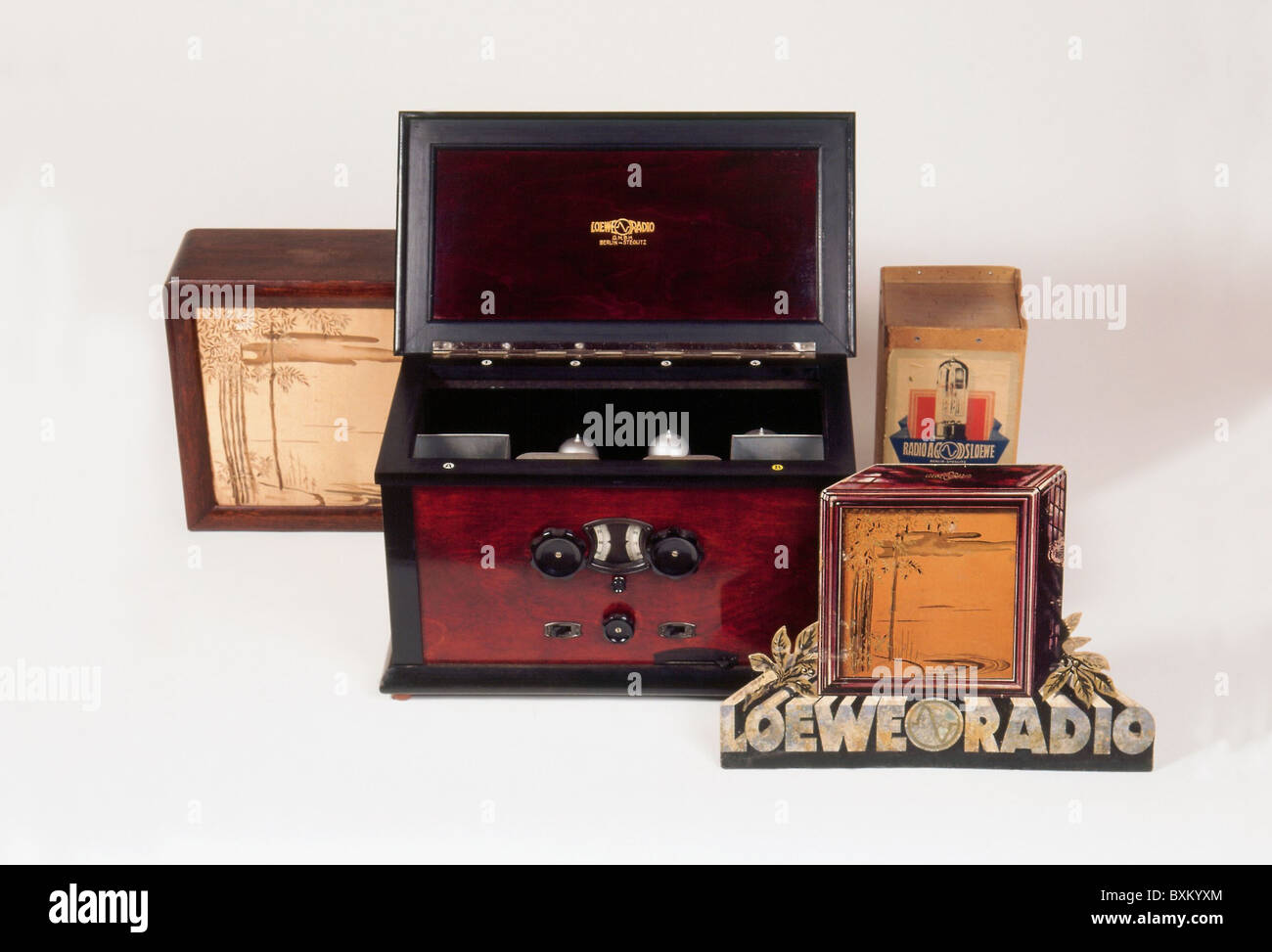 broadcast, radio, radio set Loewe 'FE 63', Germany, 1929/1930, Additional-Rights-Clearences-Not Available Stock Photo