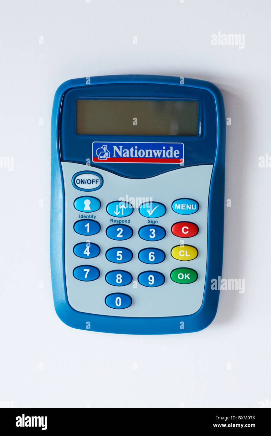 Nationwide card reader cardreader isolated on white background Stock