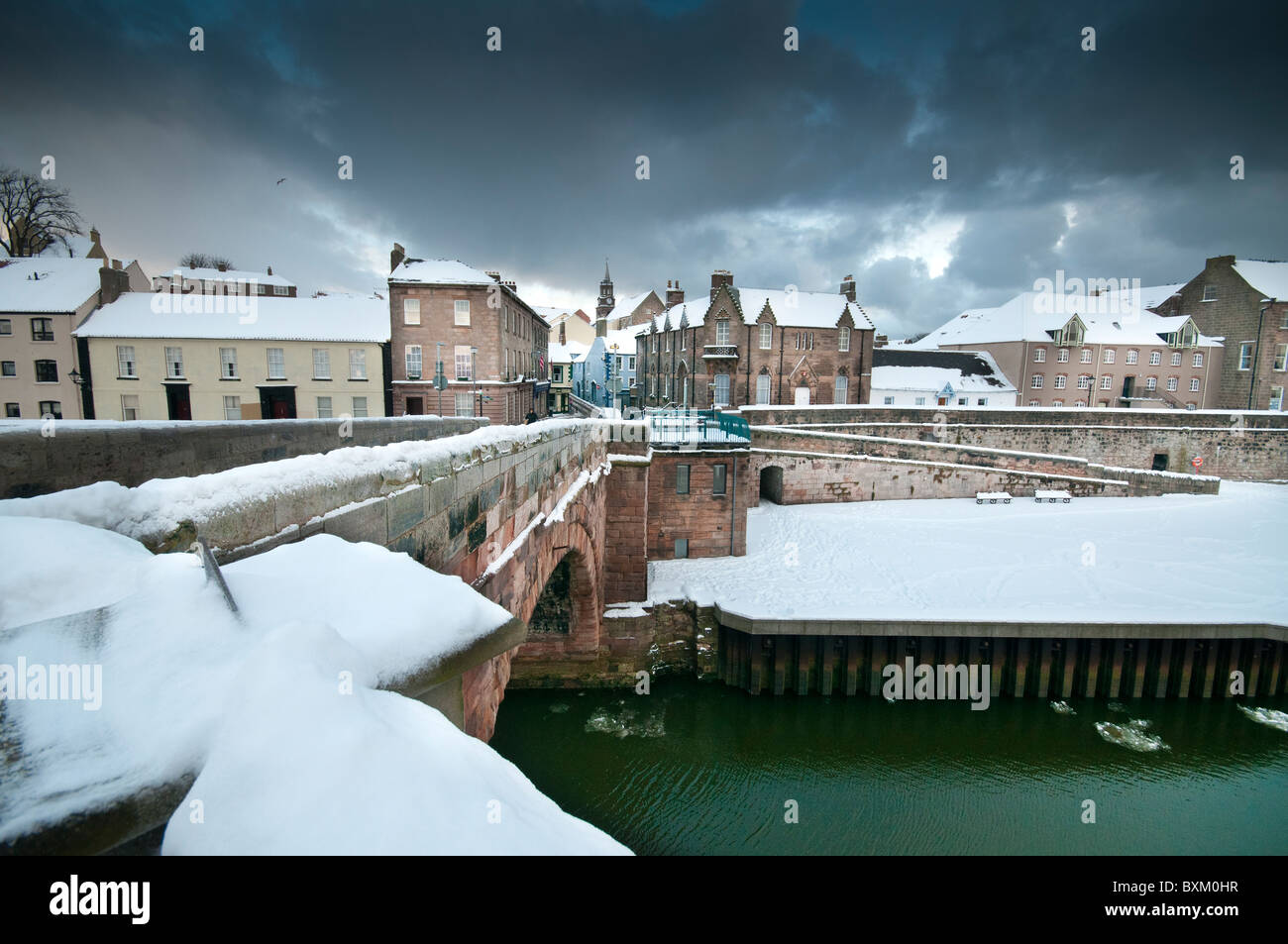 Winter Berwick upon Tweed the most northerly town in England Stock Photo
