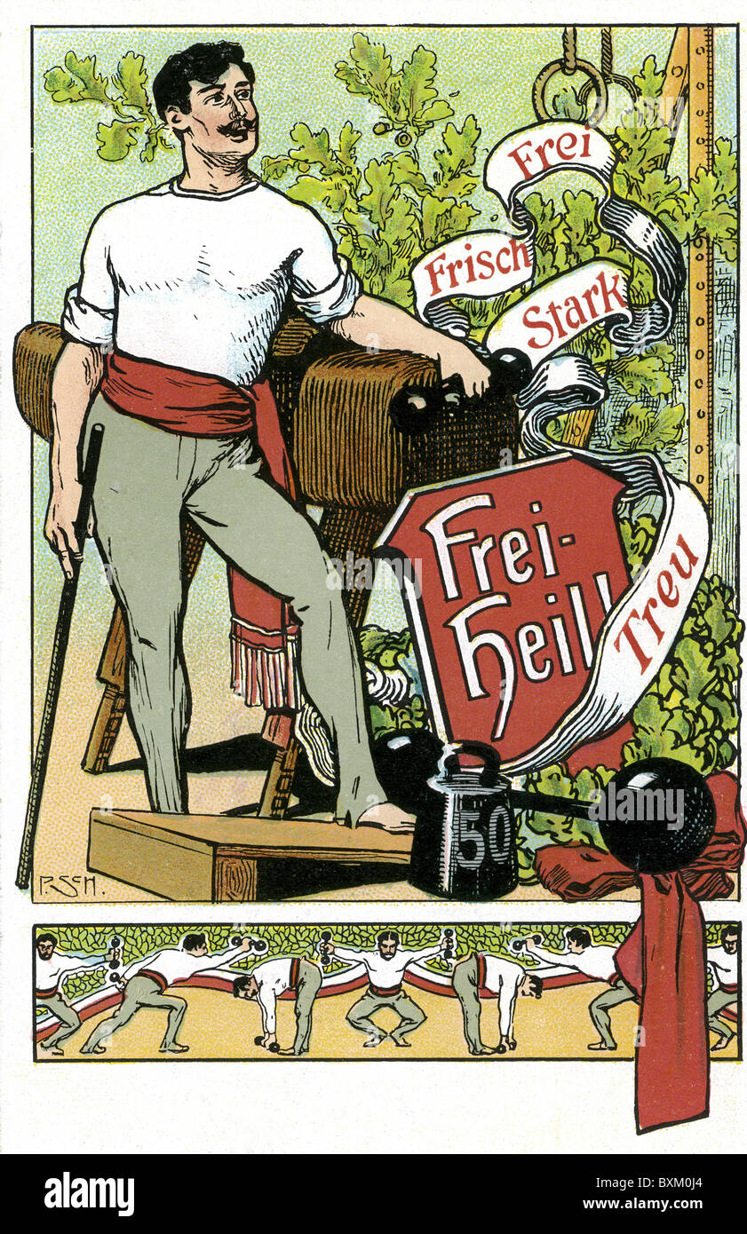 sports, gymnastics, gymnast, German gymnastics movement, Germany, circa 1910, AdditionalRights