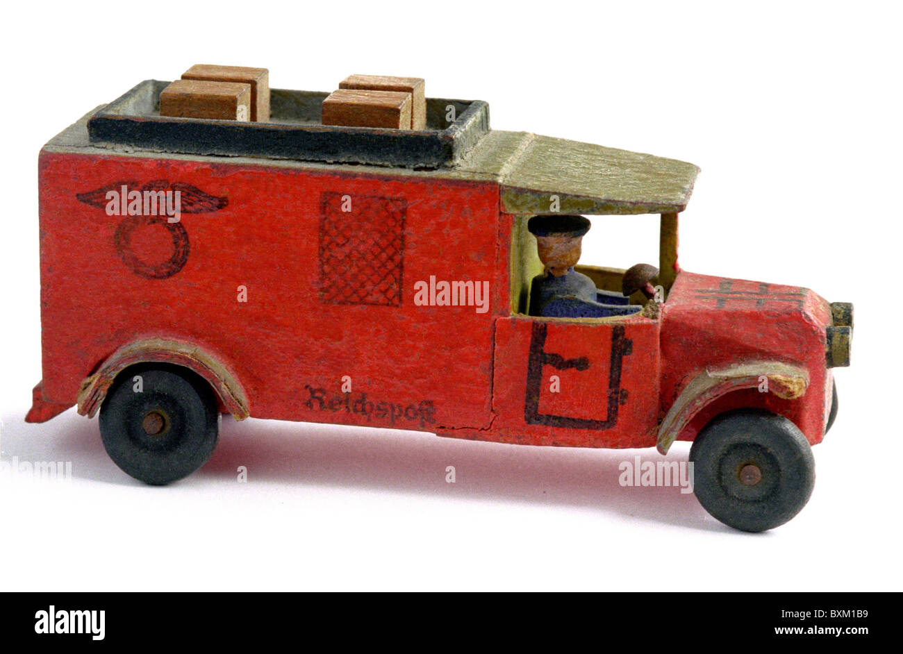 toys, toy car, mail van, Germany, circa 1938, AdditionalRights