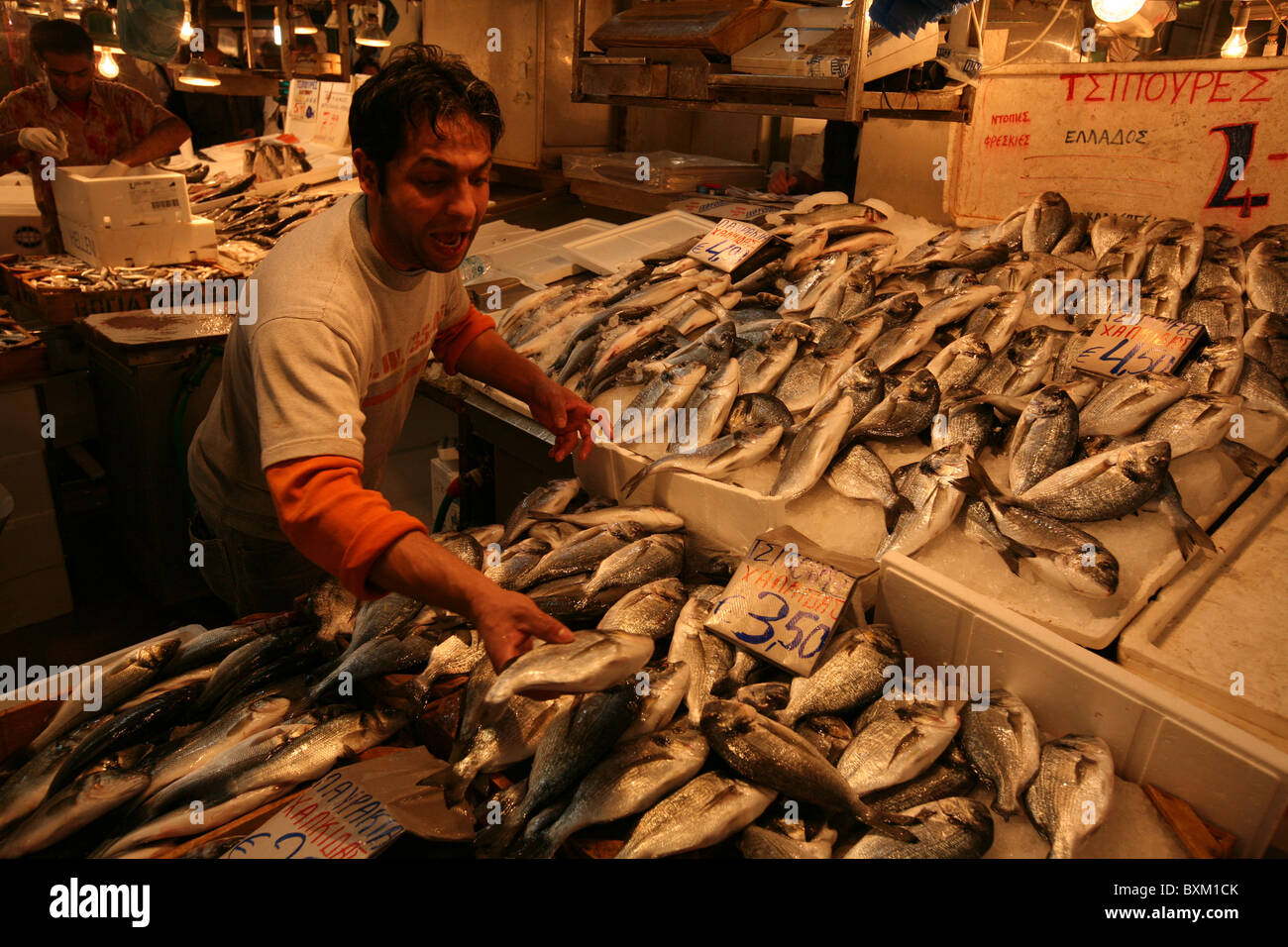 Central Seafood Market in Athens, Greece Stock Photo Alamy