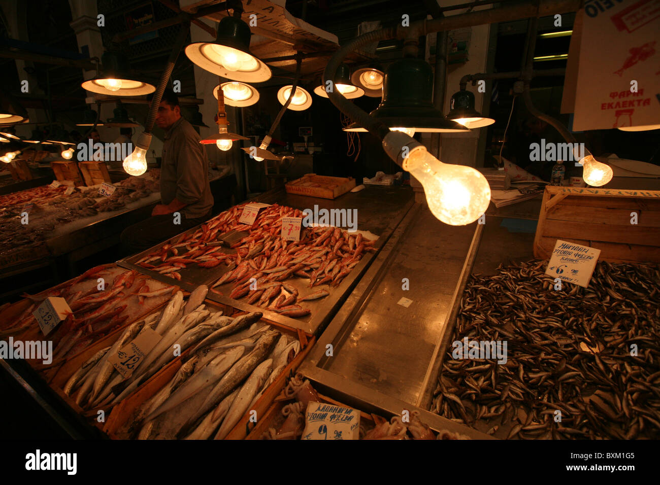 Central Seafood Market in Athens, Greece Stock Photo Alamy