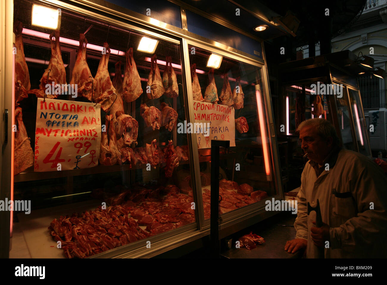 Central Meat Market in Athens, Greece Stock Photo Alamy