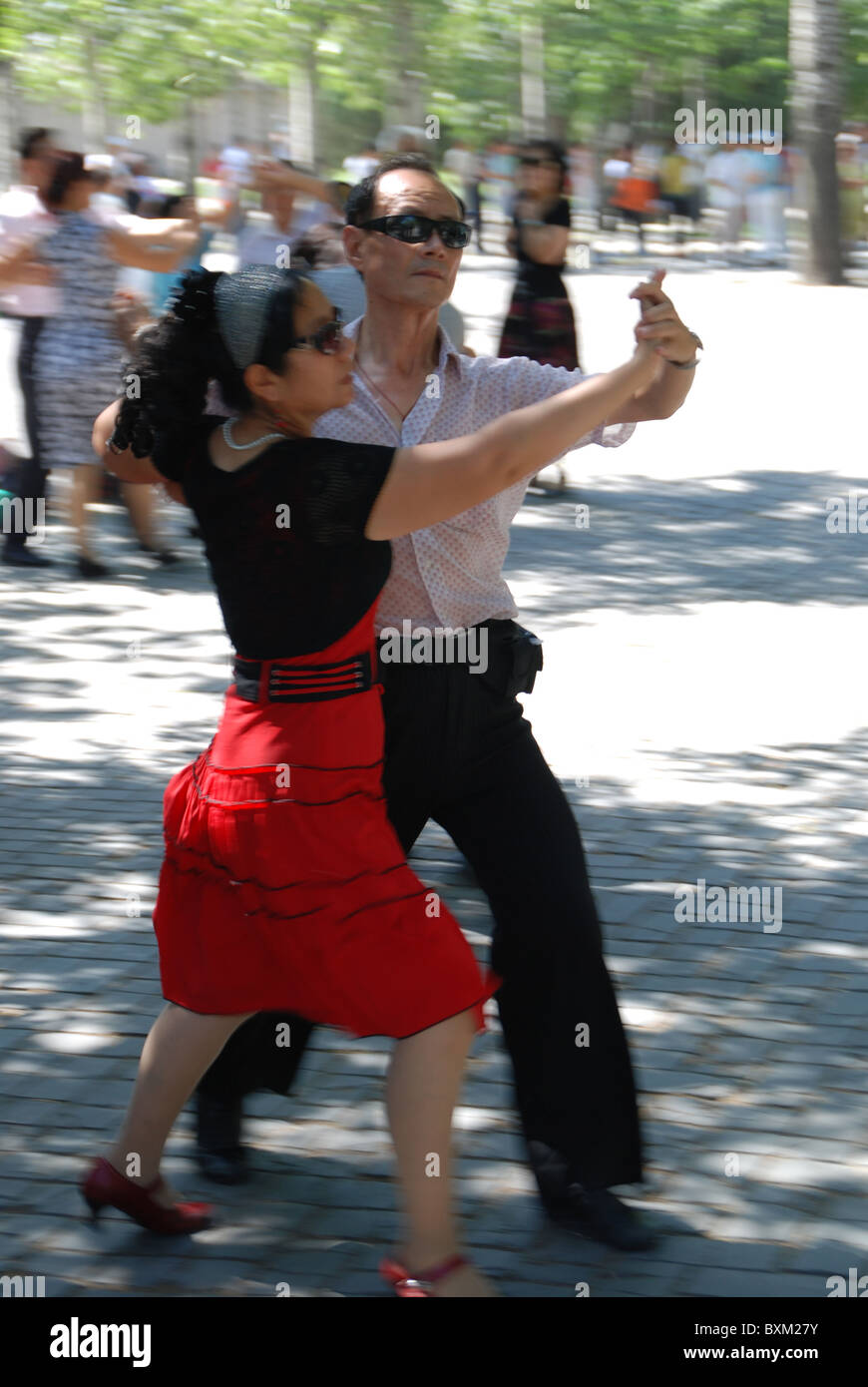 Music, Dance, Performance, Outdoor, Temple of Heaven Park, Beijing, China Stock Photo