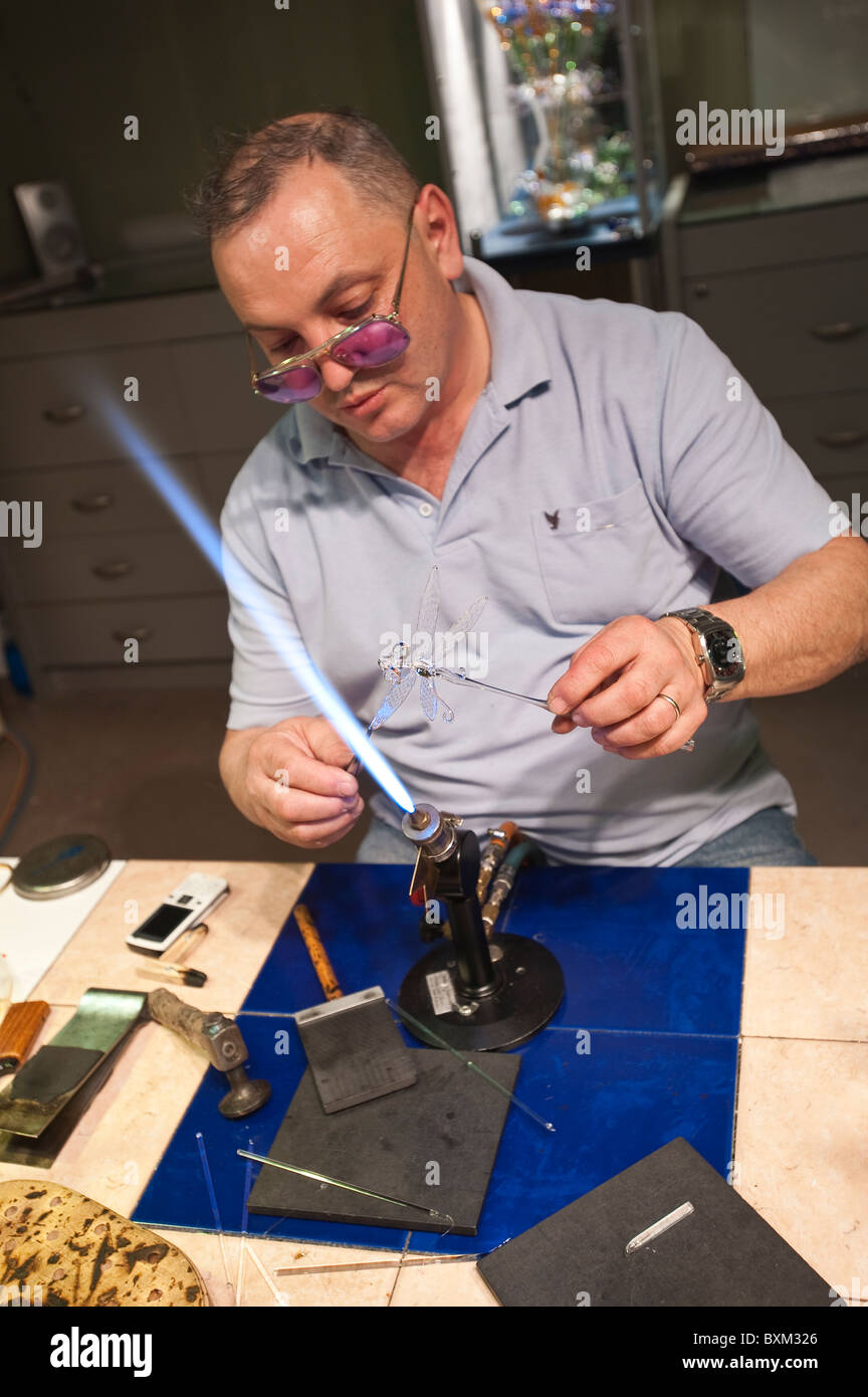 Glass blowing blow torch / glass art at the Corning Museum of Glass Stock  Photo - Alamy
