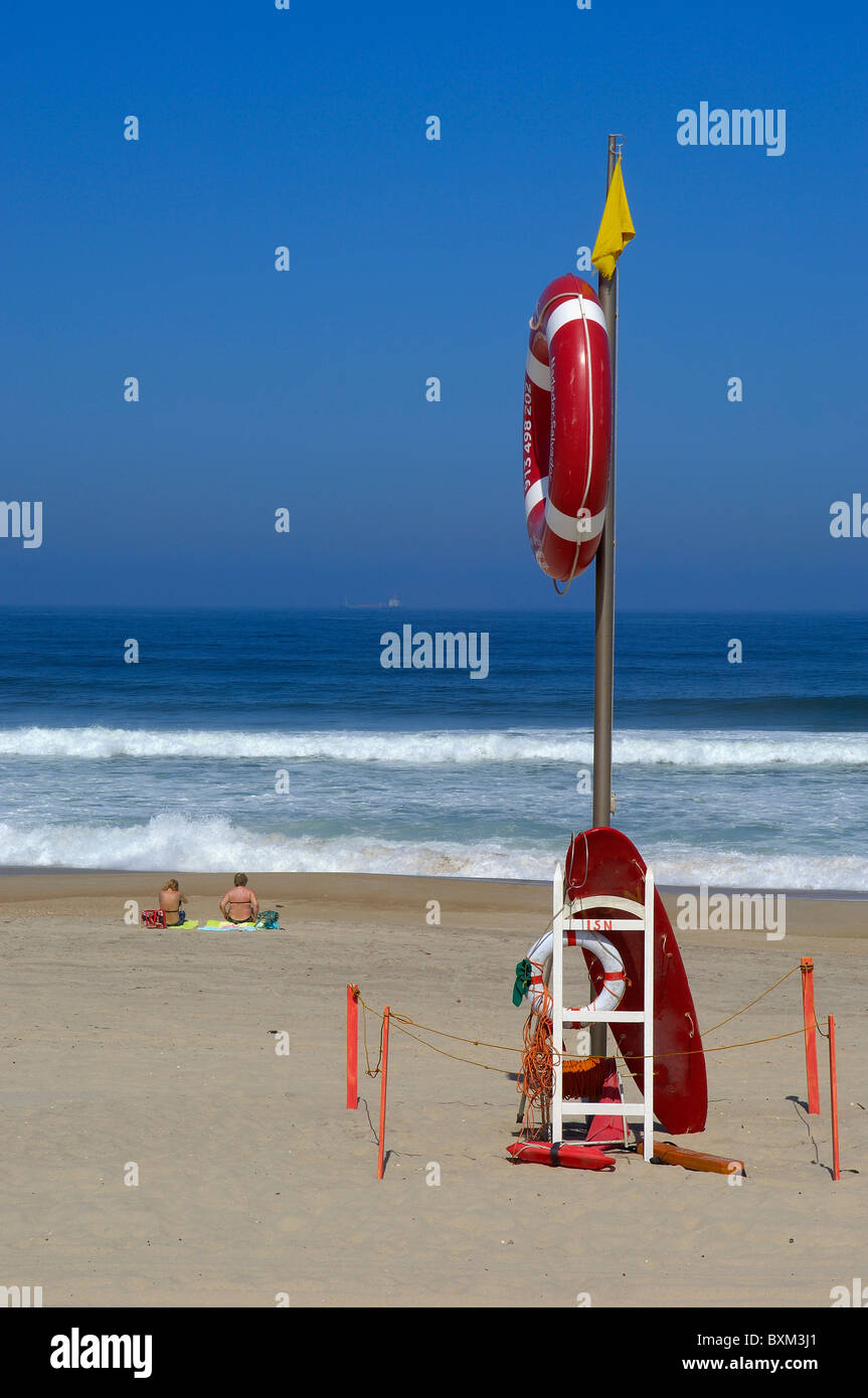 Costa Nova Beach. Aveiro, Beiras region, Portugal Stock Photo