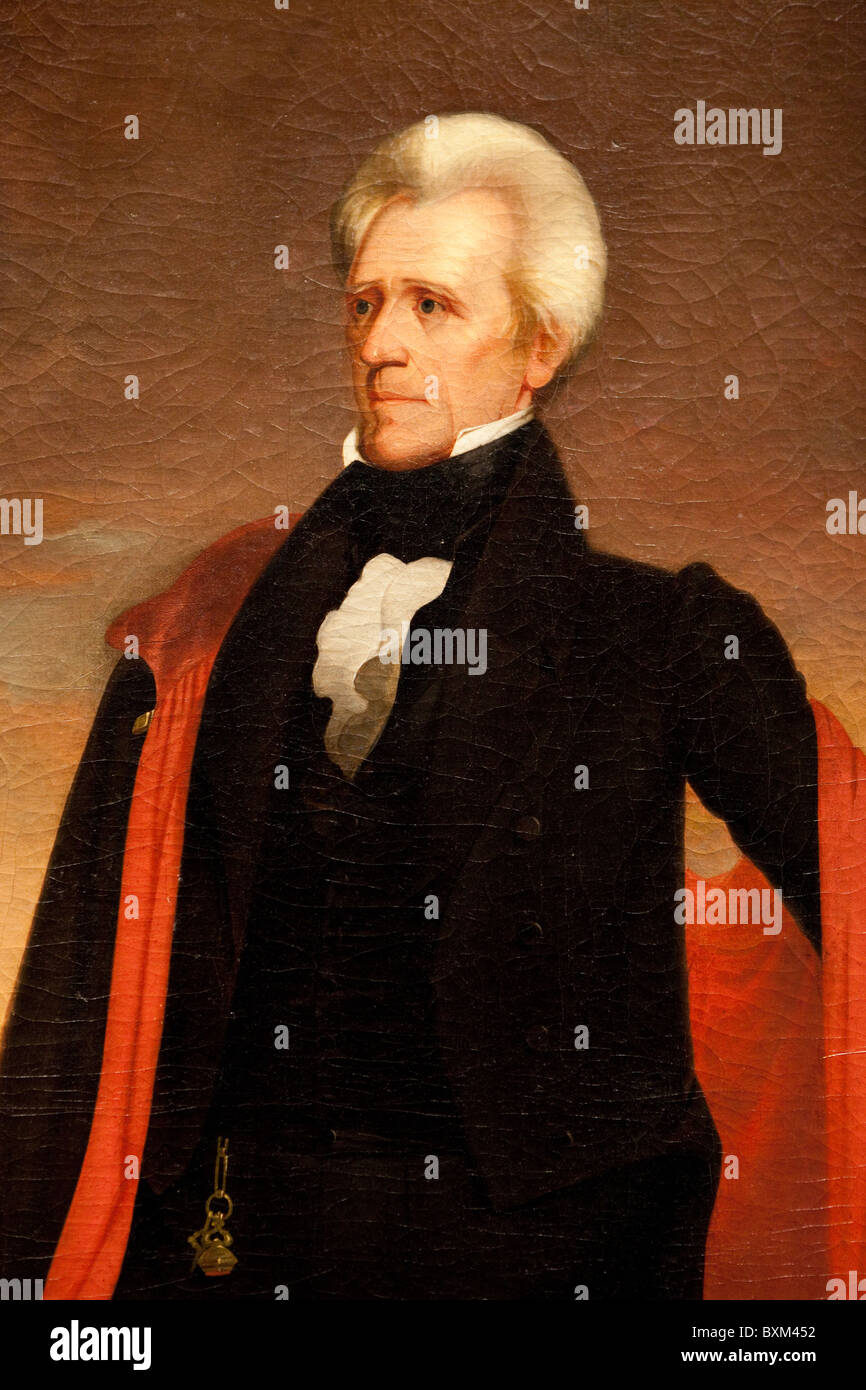 Painting of President Andrew Jackson by Ralph E Earl, 1836-37 Stock Photo