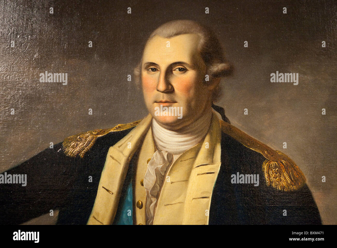 Portrait of President George Washington by Charles Willson Peale Stock Photo