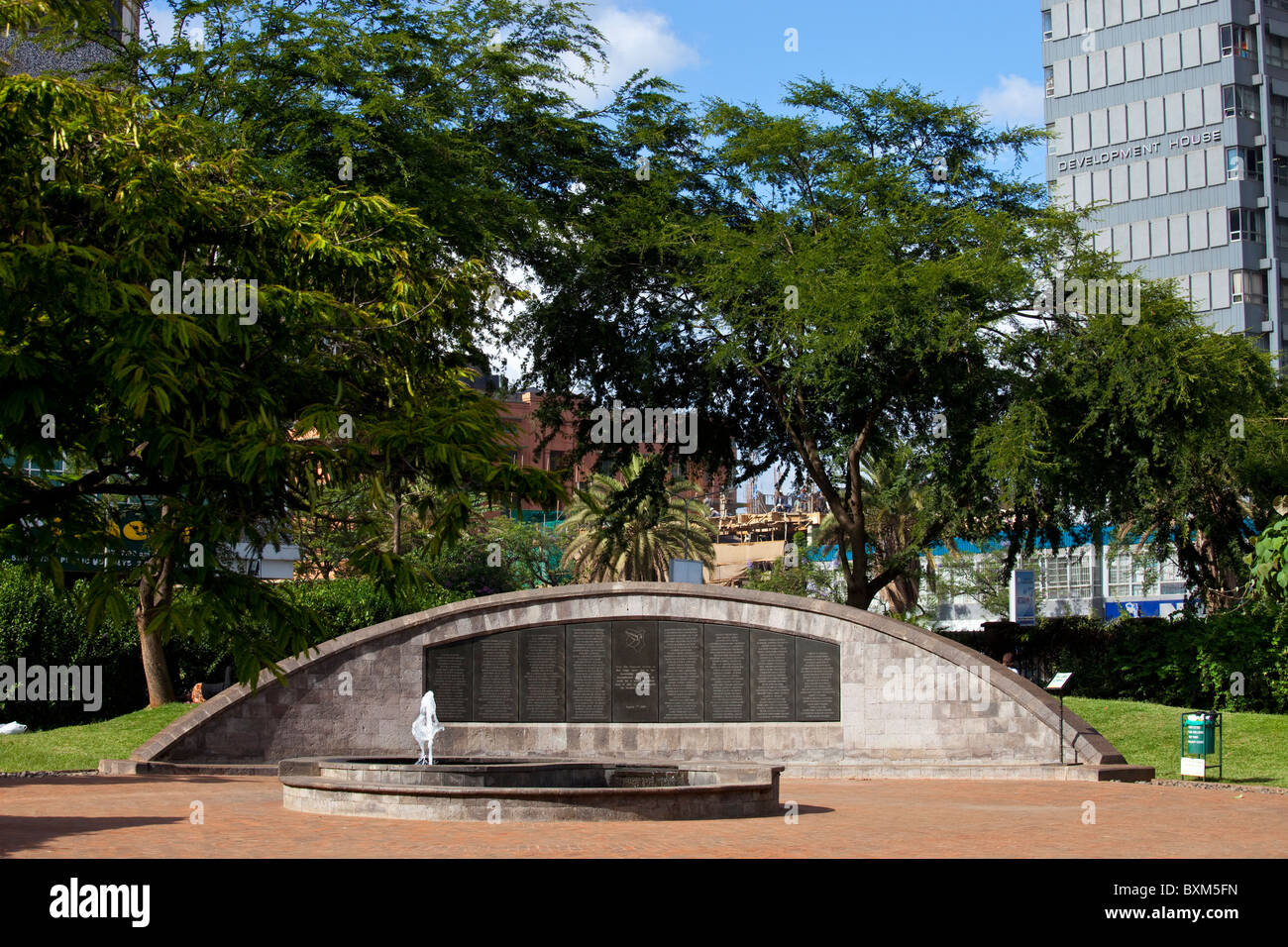 August 7 Memorial Park, US Embassy Bombing Memorial, Nairobi, Kenya Stock Photo