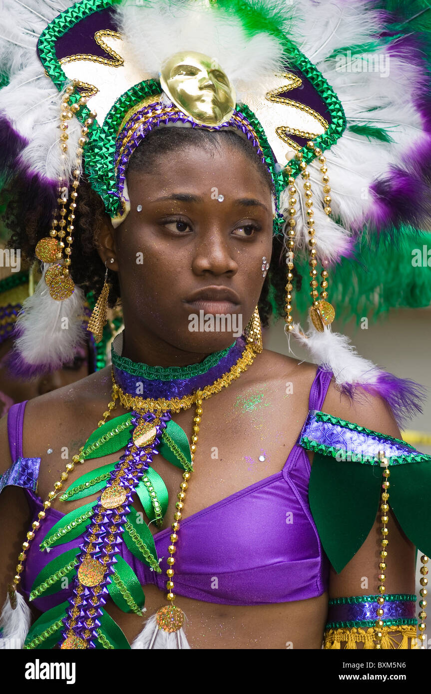 Montreal, Canada. Caribbean carnival in downtown Montreal. Stock Photo