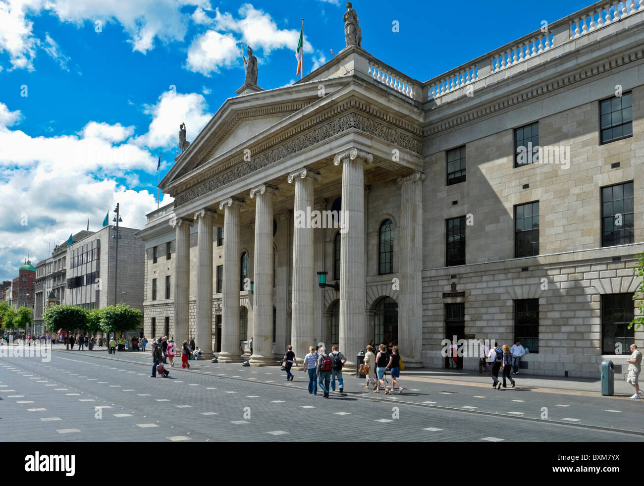 The general post office in oconnell street hires stock photography and