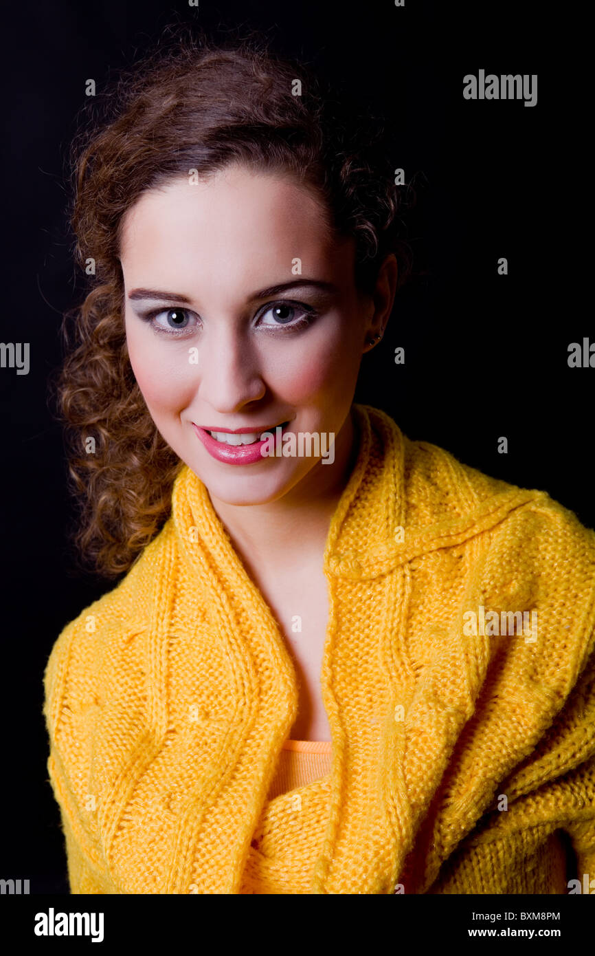 an young beautiful woman close up portrait Stock Photo - Alamy