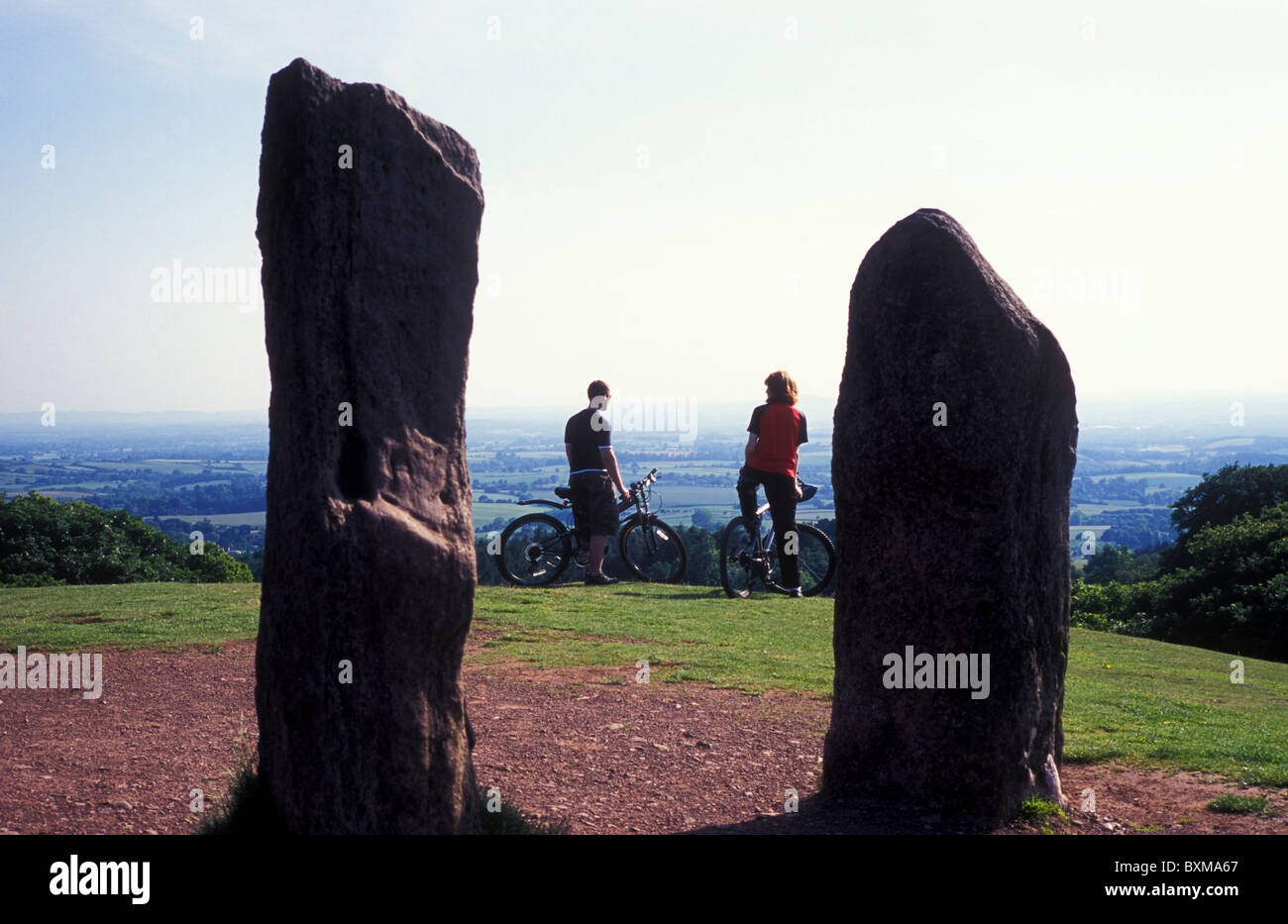 View from the Four Stones Clent Hills Worcestershire UK Stock Photo