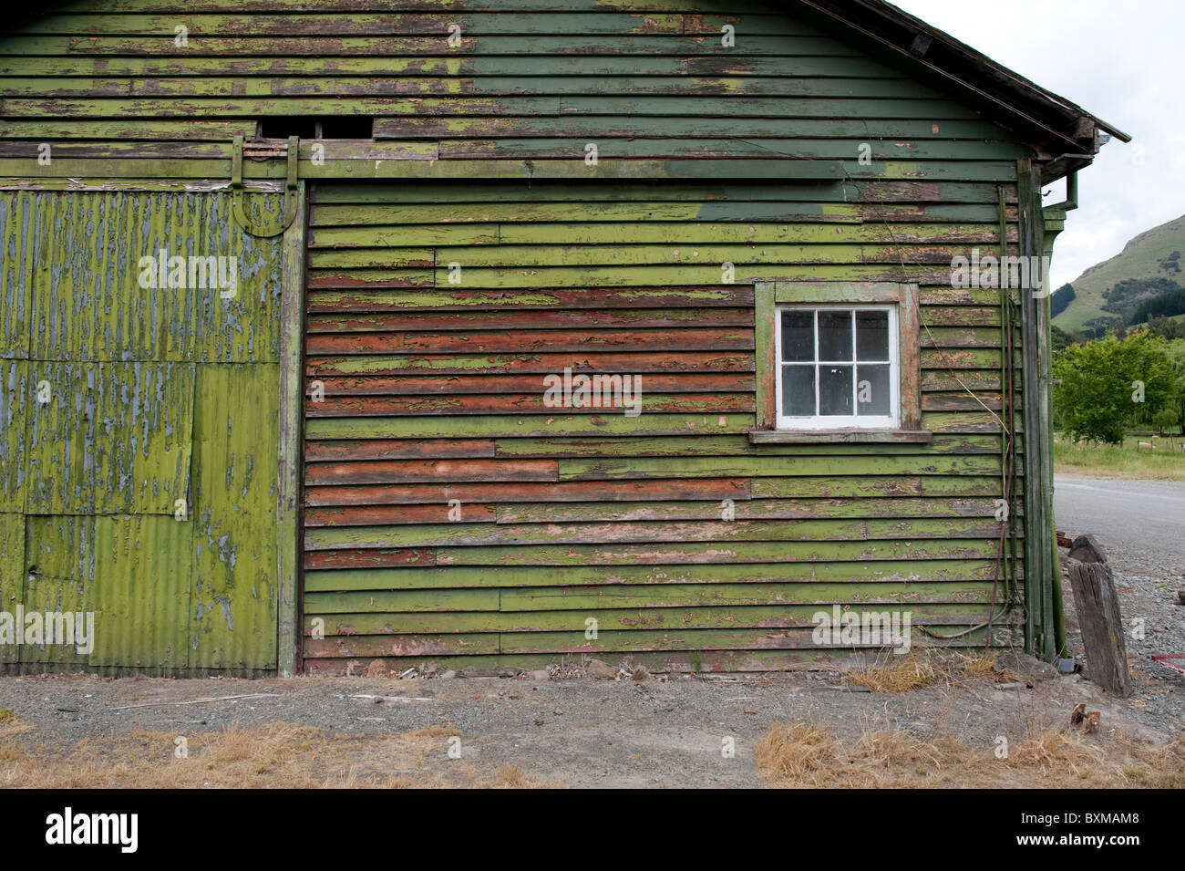 An old railway shed at the disused Little River Station, Banks