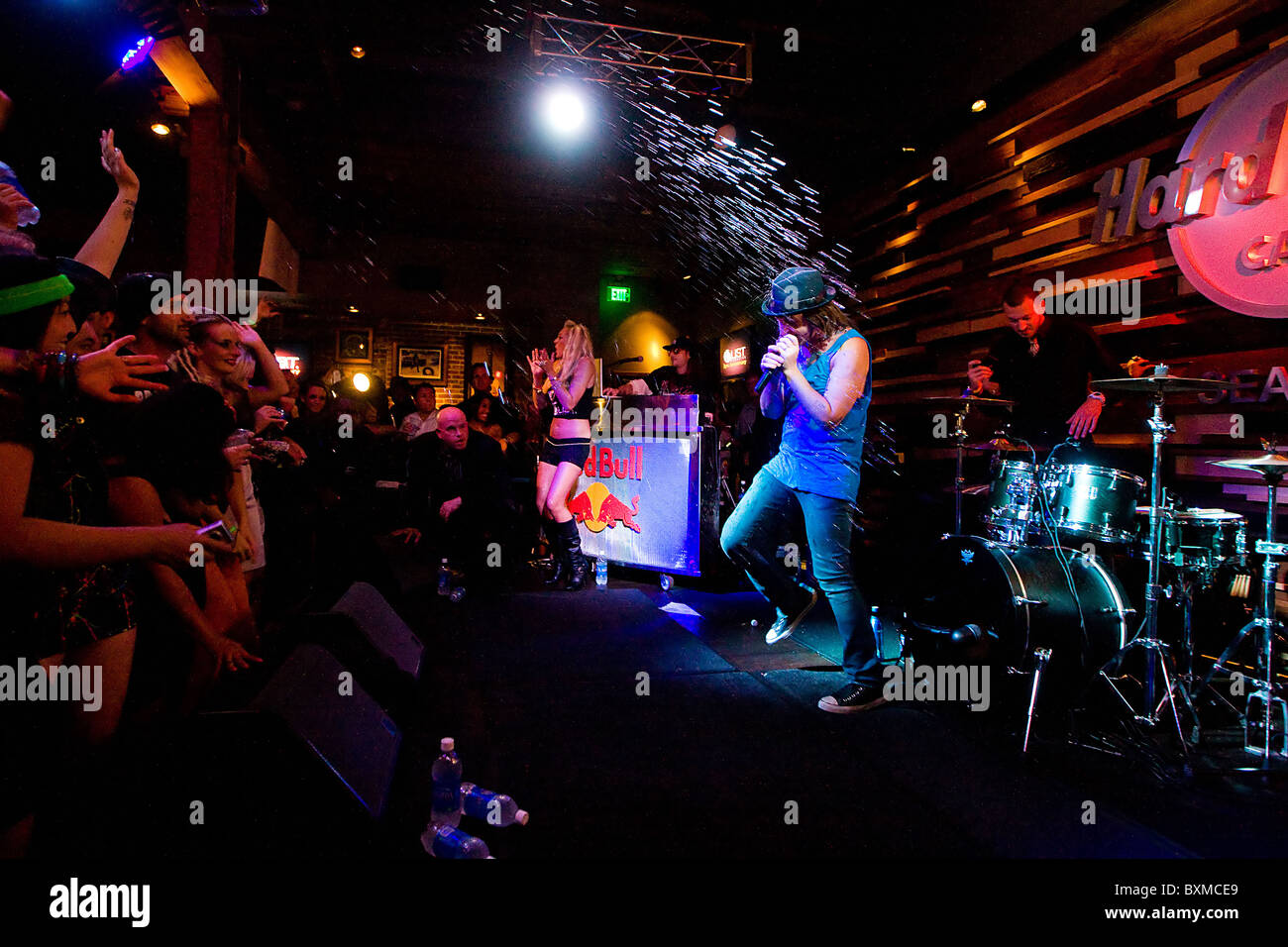 Rap Star Mickey Avalon in concert at the Hard Rock Cafe Stock Photo