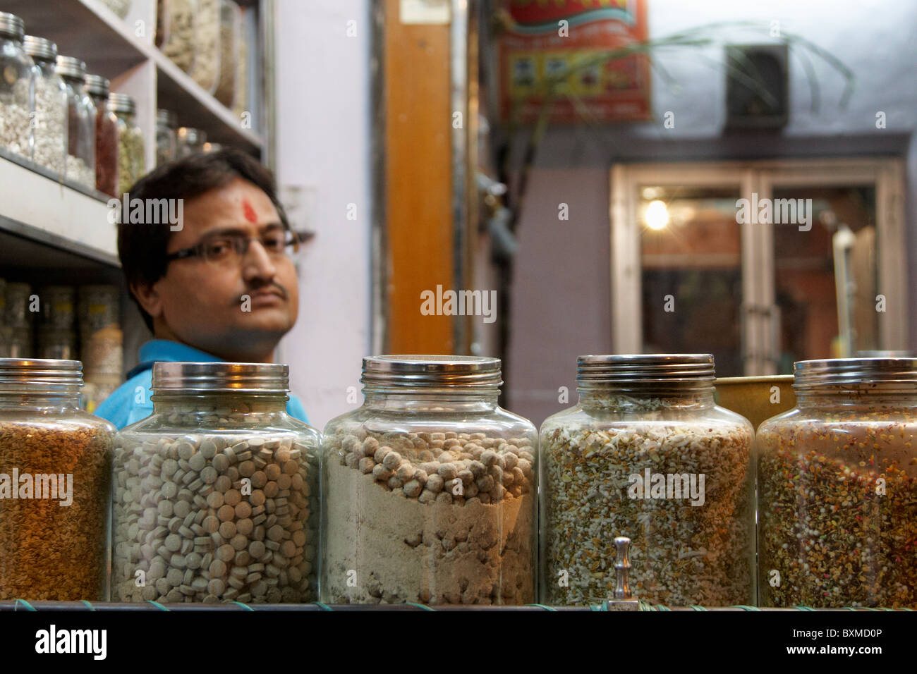 Spice store, Johari Bazaar, Jaipur, Rajasthan, India Stock Photo Alamy
