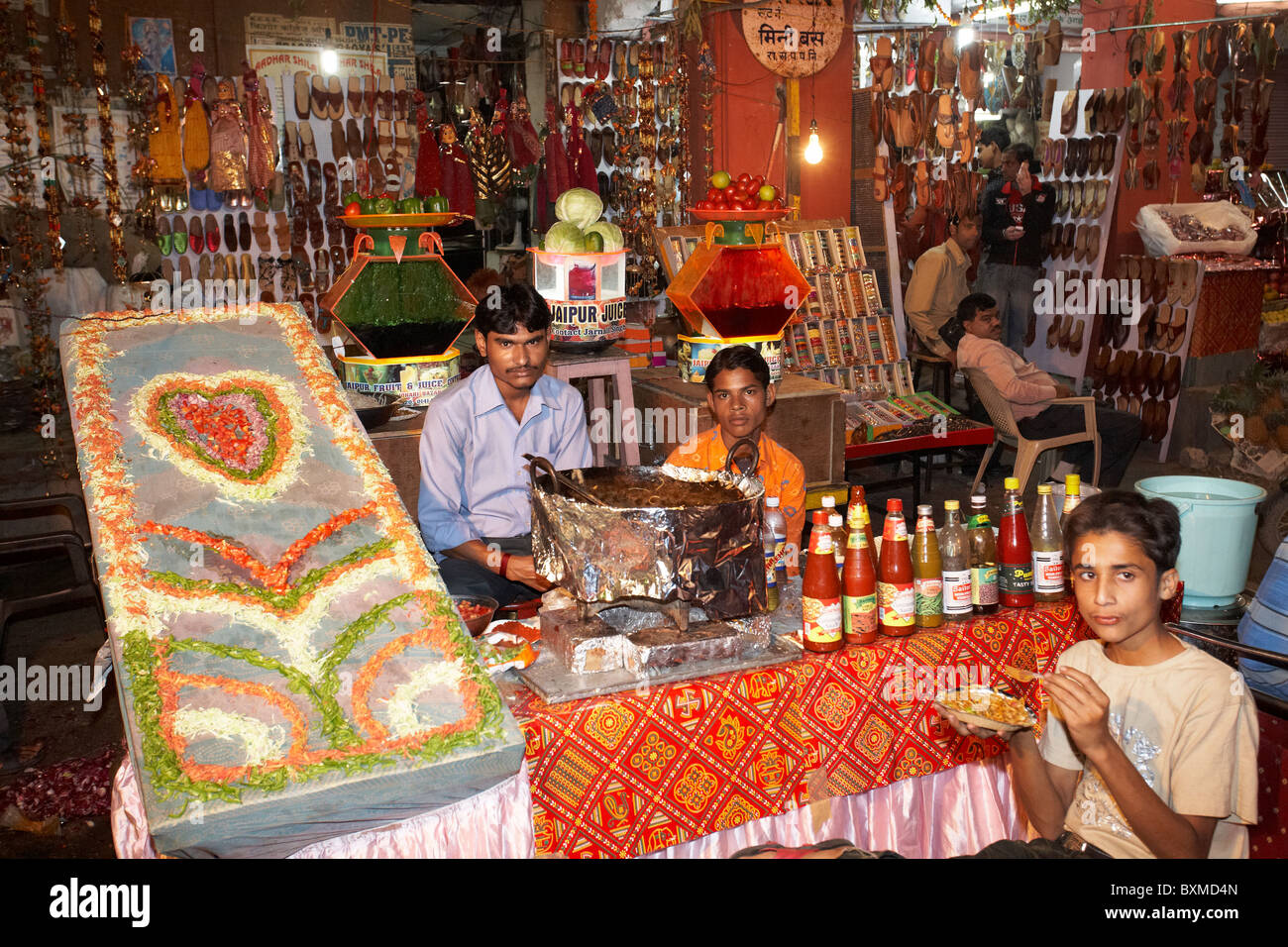 Johari Bazaar food stall, Jaipur, Rajasthan, India Stock Photo Alamy