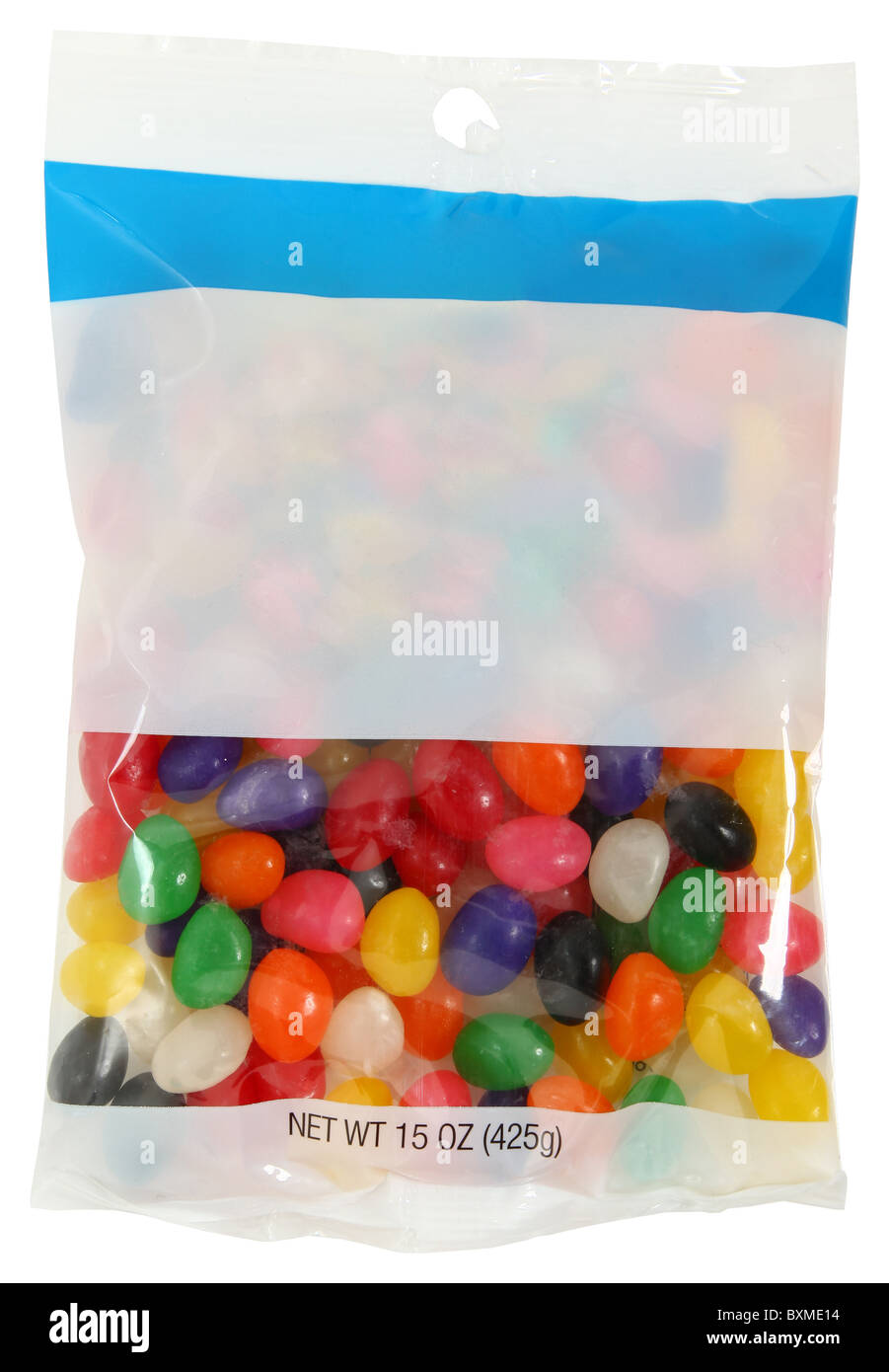Bag of colorful jelly beans 15 ounces with blank label for ...