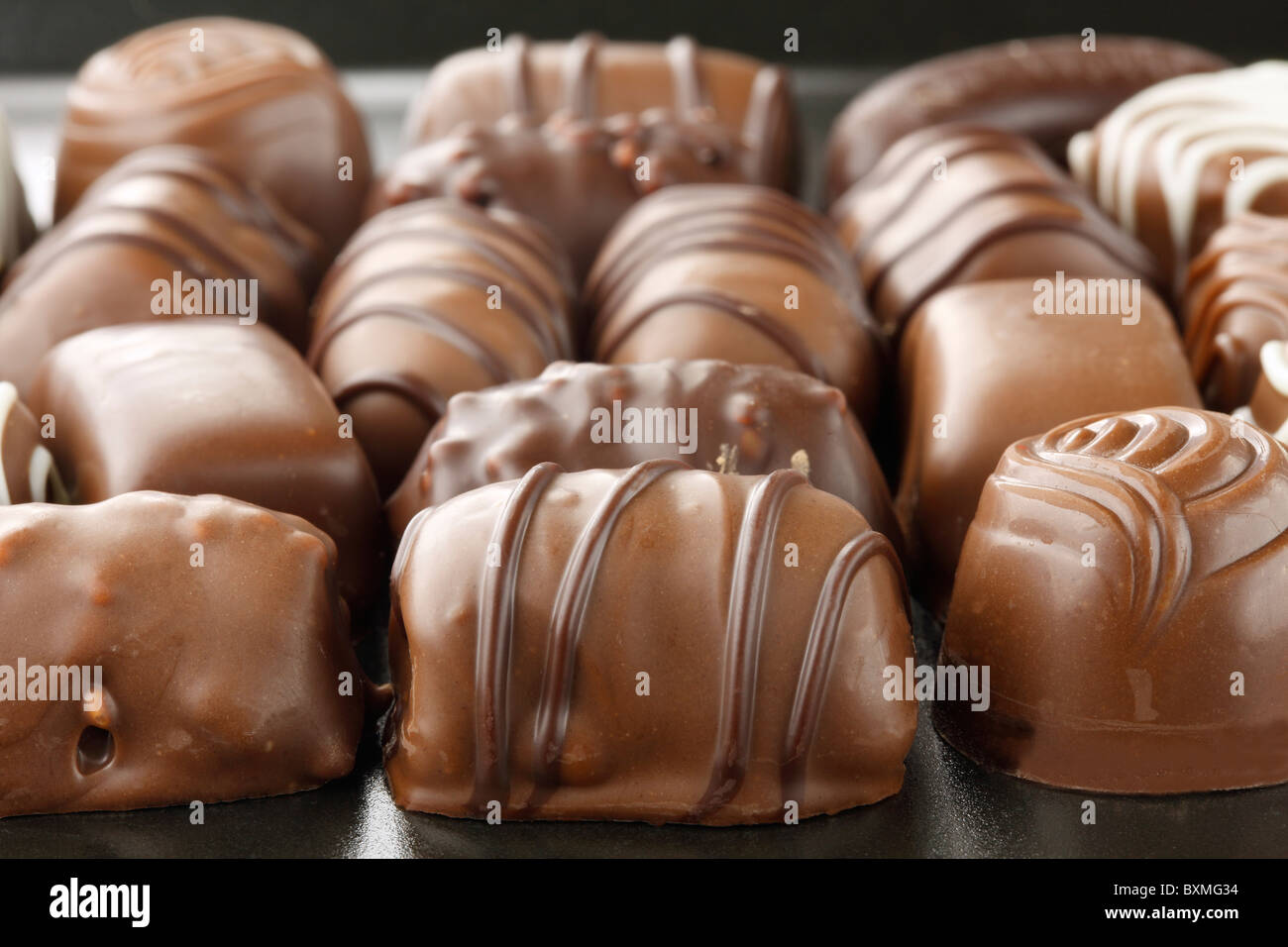 Assorted chocolates Stock Photo