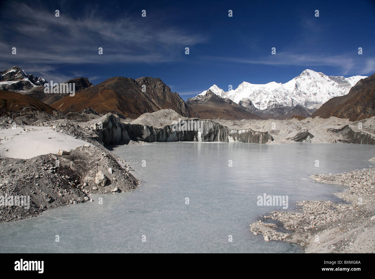 Trekking to the Everest Base Camp in Nepal Stock Photo