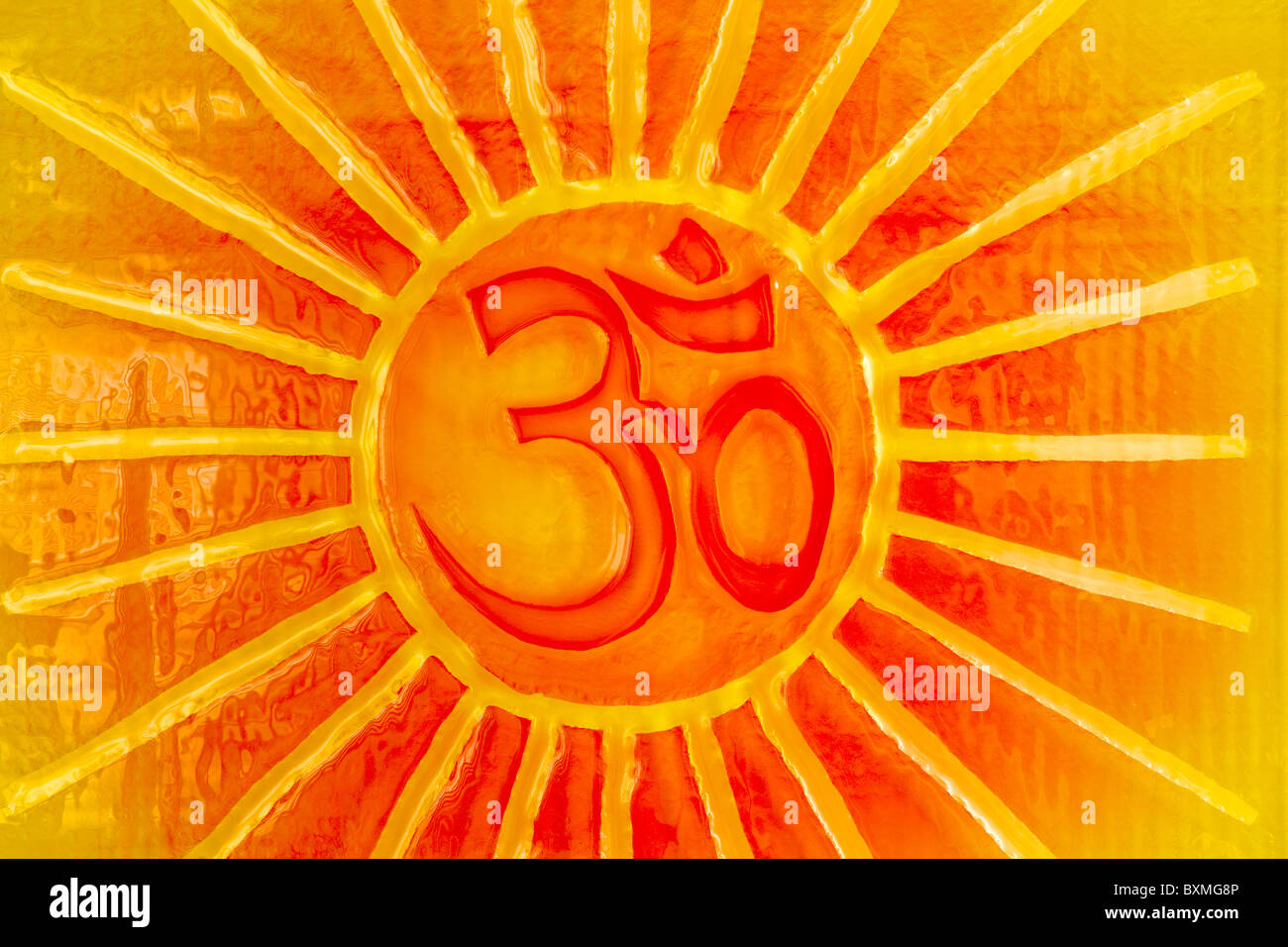 Oum or Ohm sign , used as a hindu symbol Stock Photo