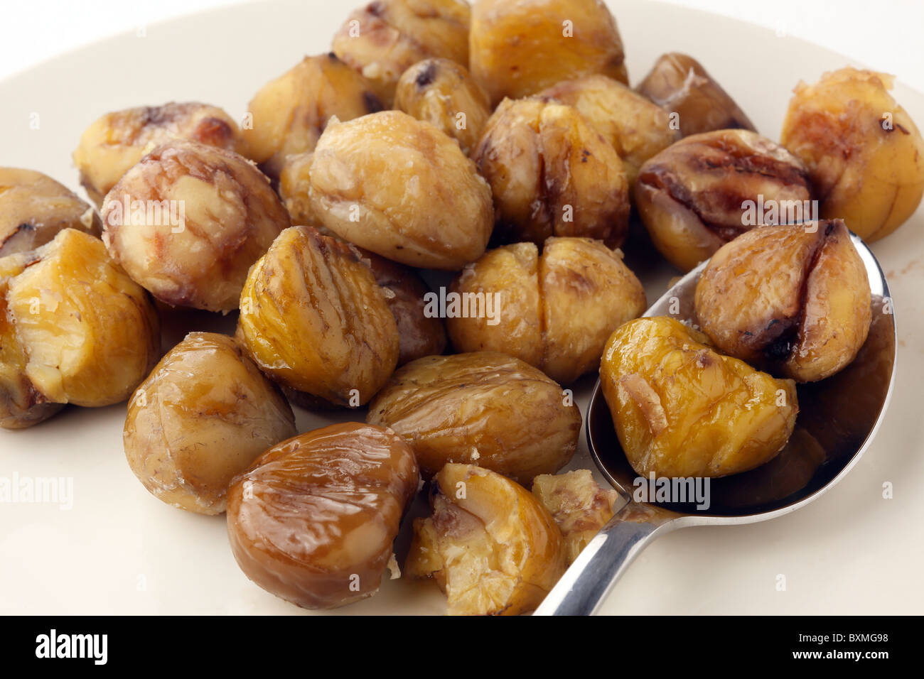 Cooked chestnuts Stock Photo