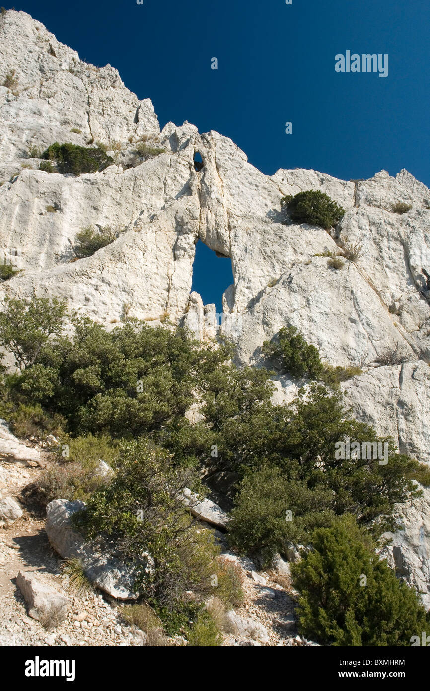 The Montmirail Laces (Vaucluse - France). Les Dentelles de Montmirail en Vaucluse (France). Stock Photo