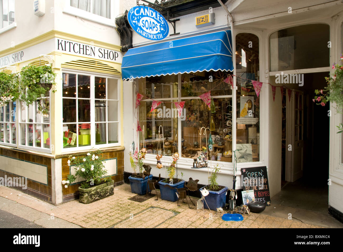 Dartmouth High Street Devon Kitchen Shop. PhotoJohn Gilbert Stock