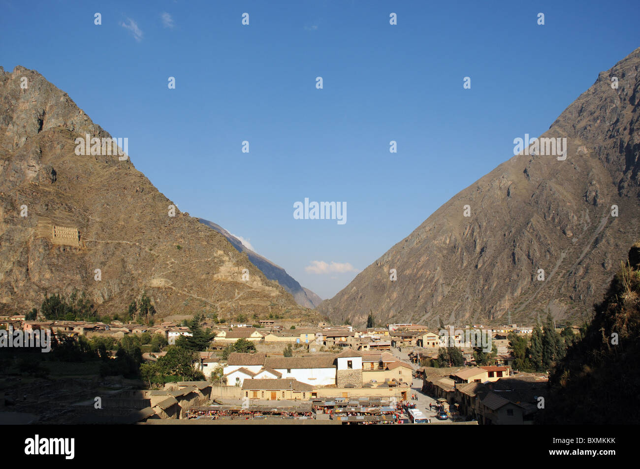 The Andean village of Ollantaytambo (or Ollanta) in Peru Stock Photo