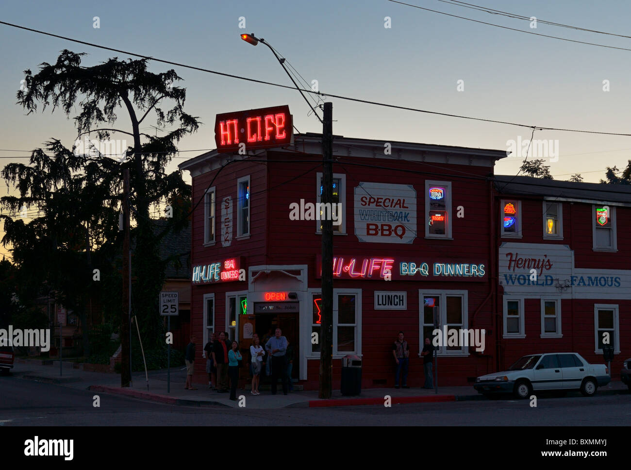 Henry´s world famous Hi Life BBQ, San Jose, California CA Stock Photo