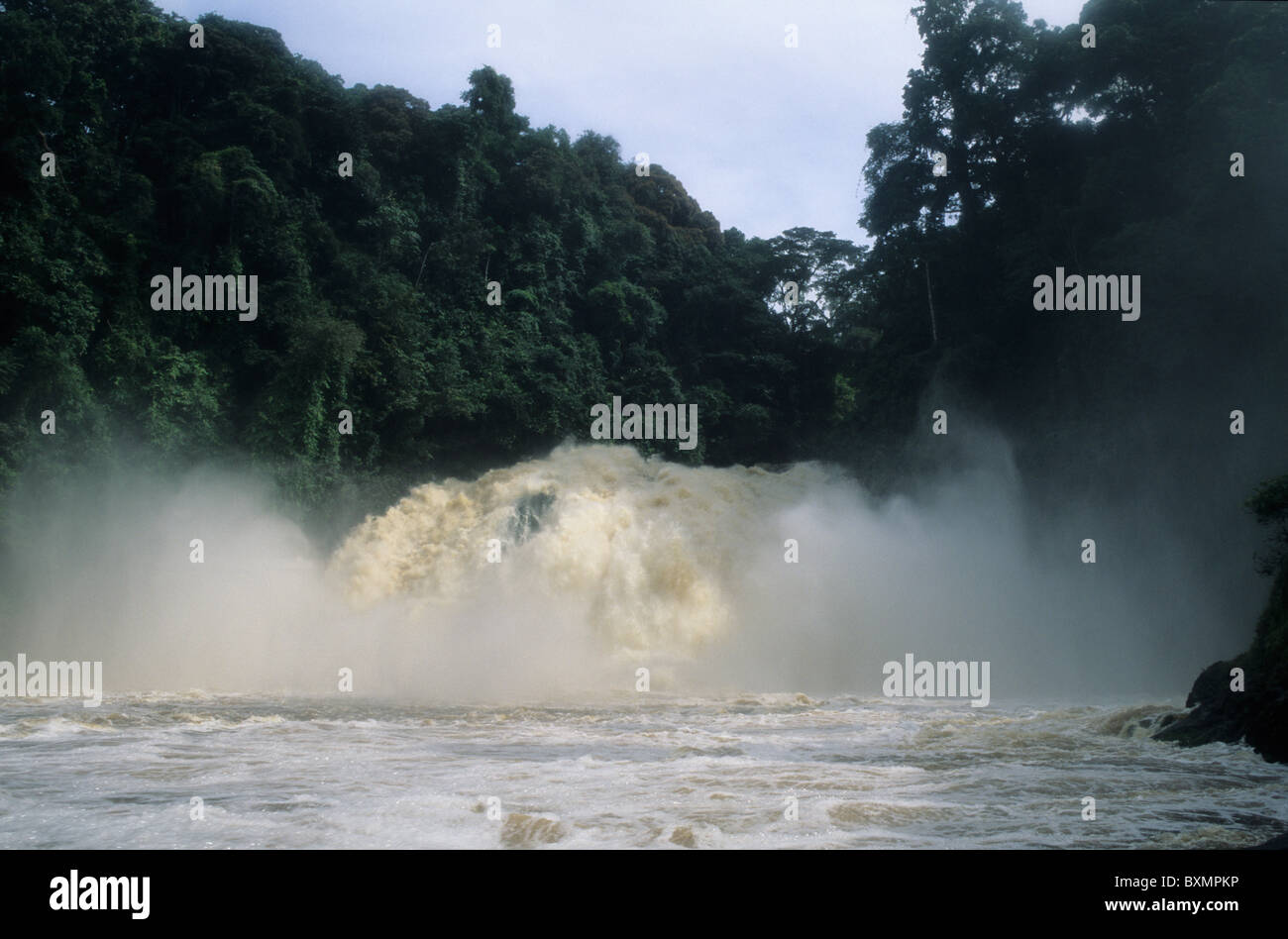 Mosumo Waterfall. ' MONTE ALEN  National Park '   Continental Region  EQUATORIAL GUINEA Stock Photo