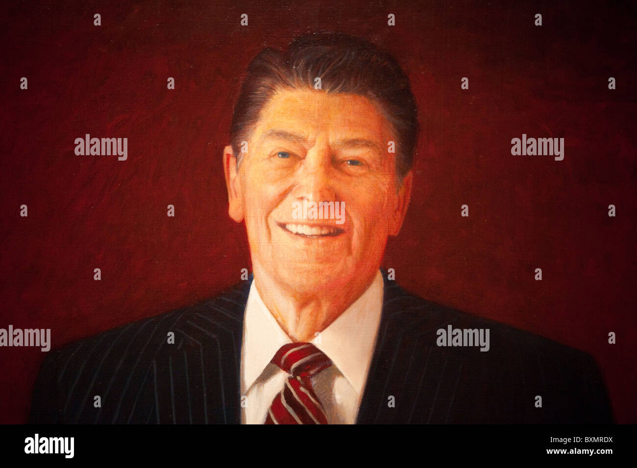 Portrait of President Ronald Reagan, by Henry C. Casselli Jr Stock Photo