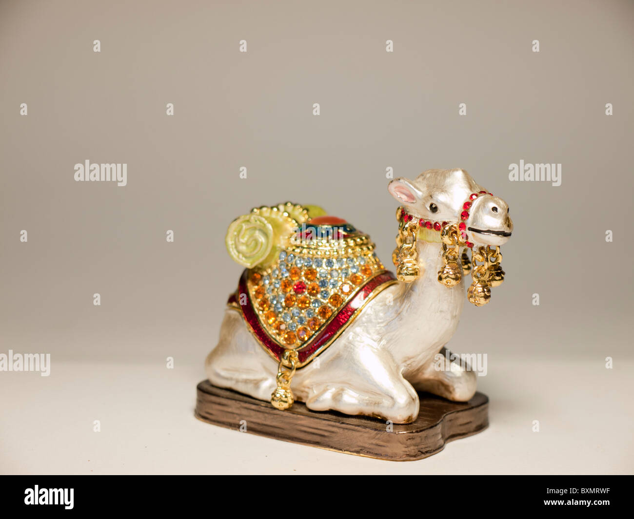 Metal camel shaped jewelry box. Stock Photo