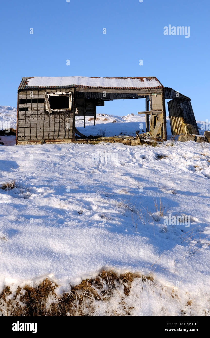 Old shieling at Achmore on the Isle of Lewis Stock Photo