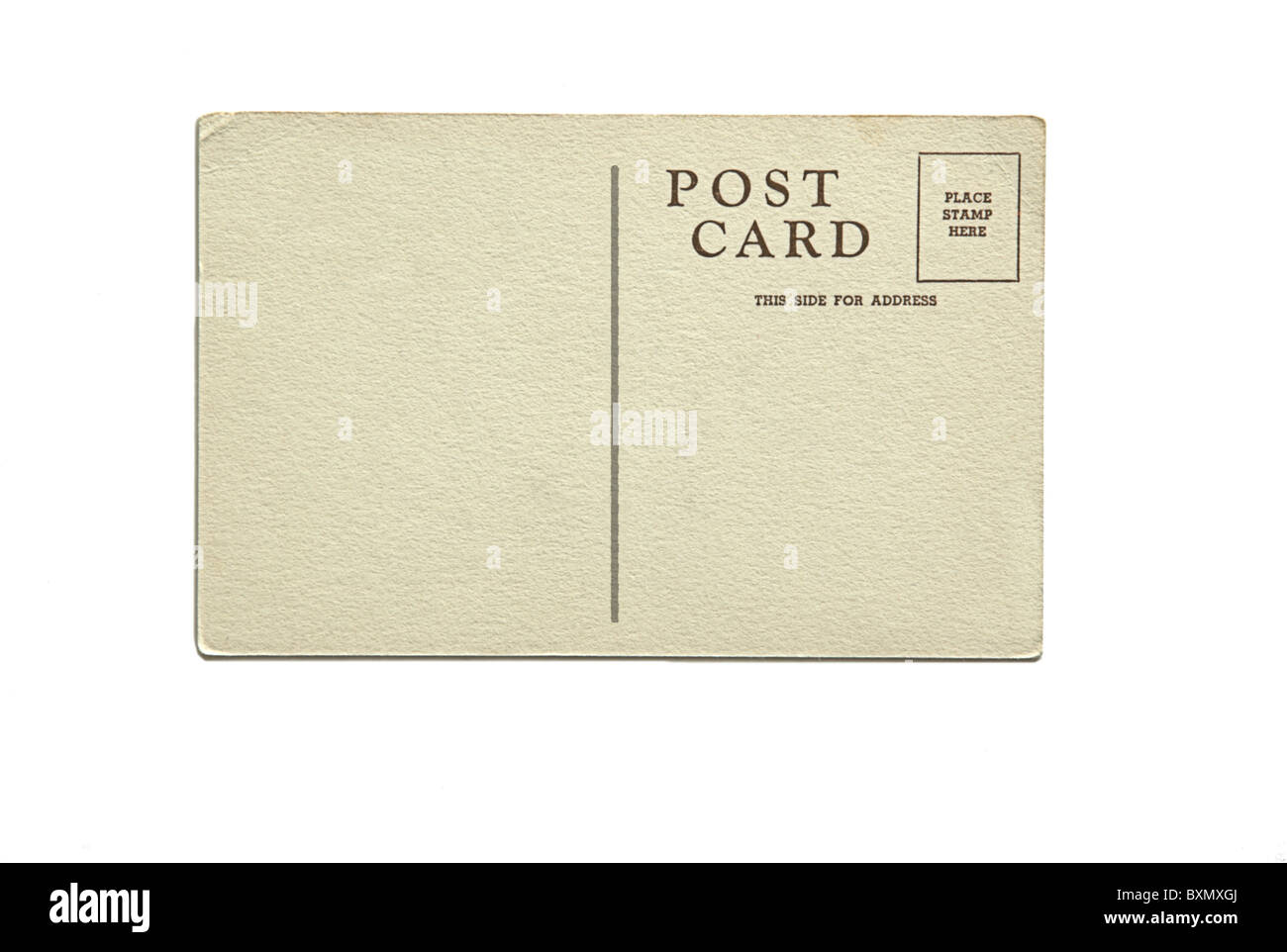 Blank vintage postcard yellowed with age Stock Photo - Alamy