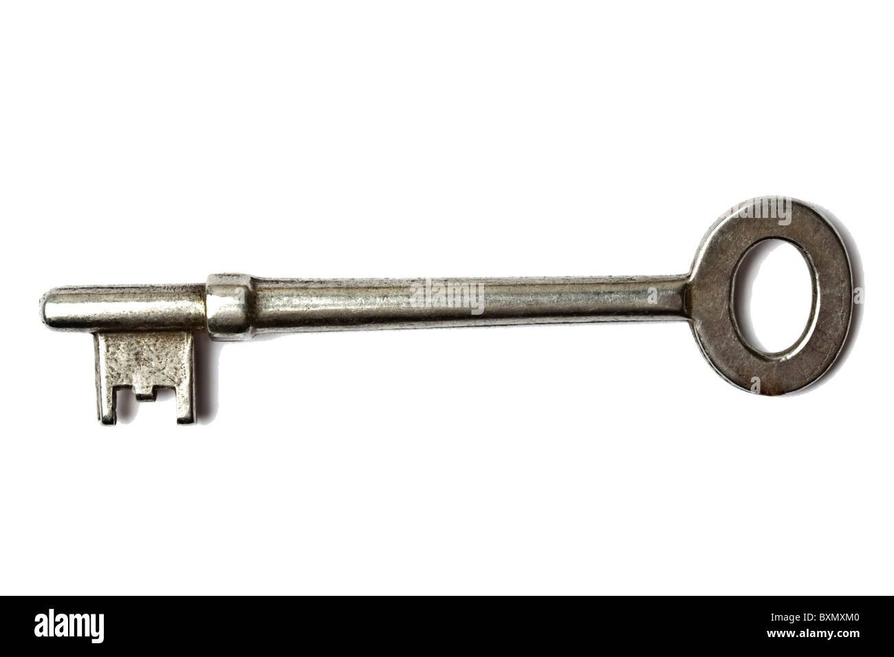 Old key isolated on white background Stock Photo Alamy
