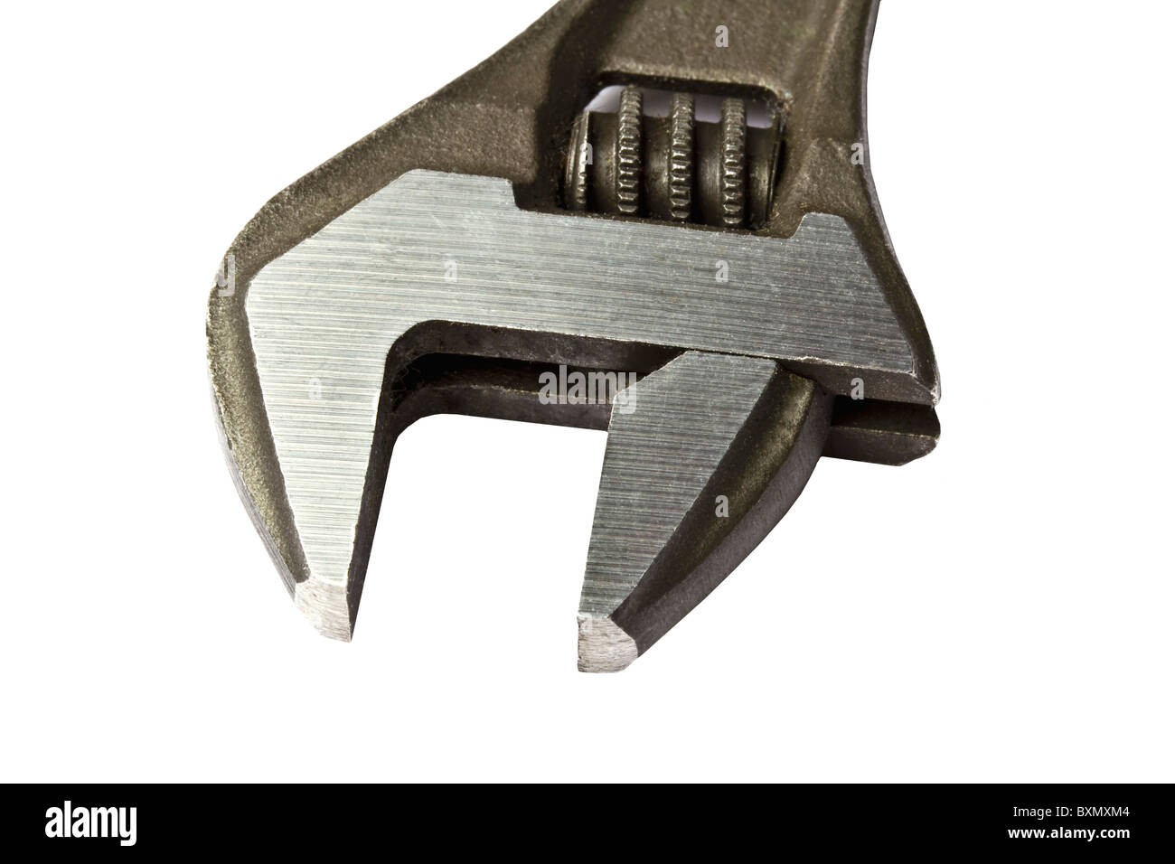 adjustable wrench isolated on white background Stock Photo - Alamy
