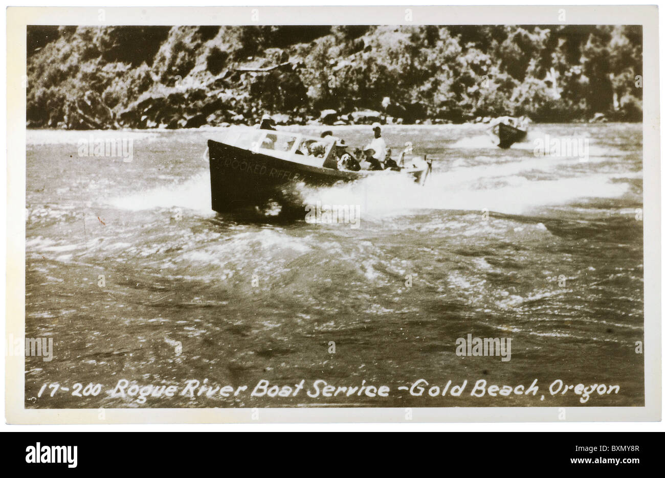 Rogue River Boat Service - Gold Beach, Oregon Stock Photo