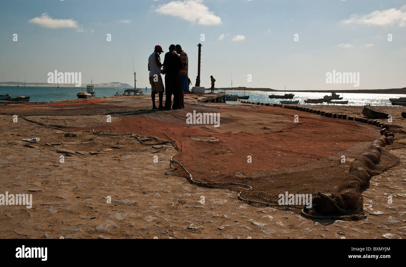 Fishing net, Sal Rei, Boa Vista, Cape Verde Stock Photo