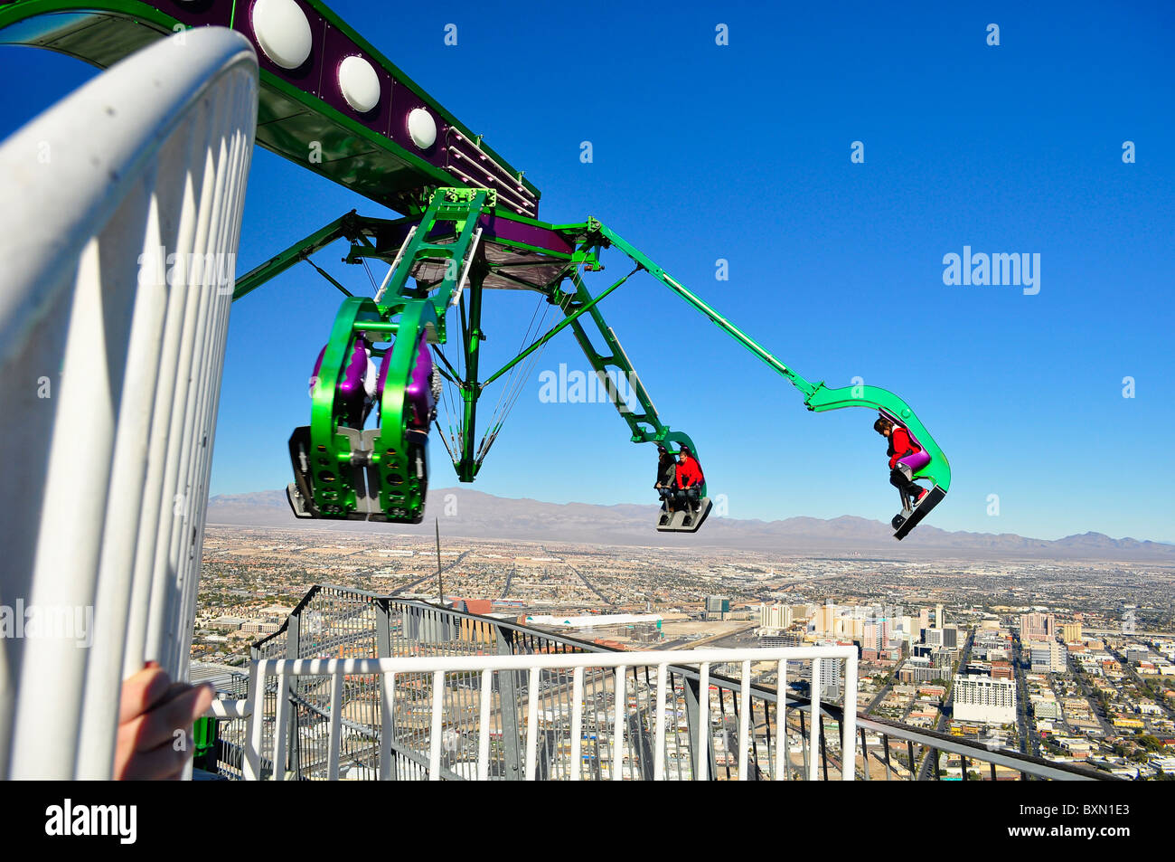 Stratosphere Big Shot, Las Vegas. No that's not an antenna on top of the  building, it's a thrill ride called the …