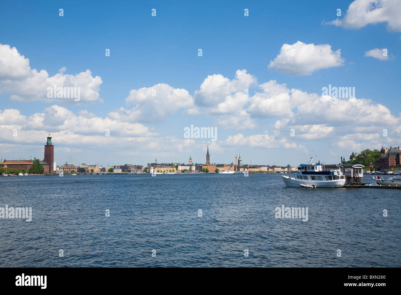 The Riddarfjarden, open bay in the center of Stockholm, Sweden Stock ...