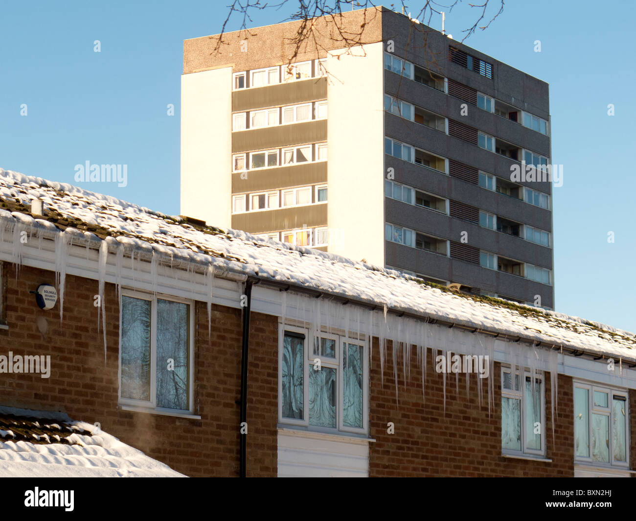 Edgbaston, Birmingham, winter, snow, 2010, Christmas Day, England Stock Photo