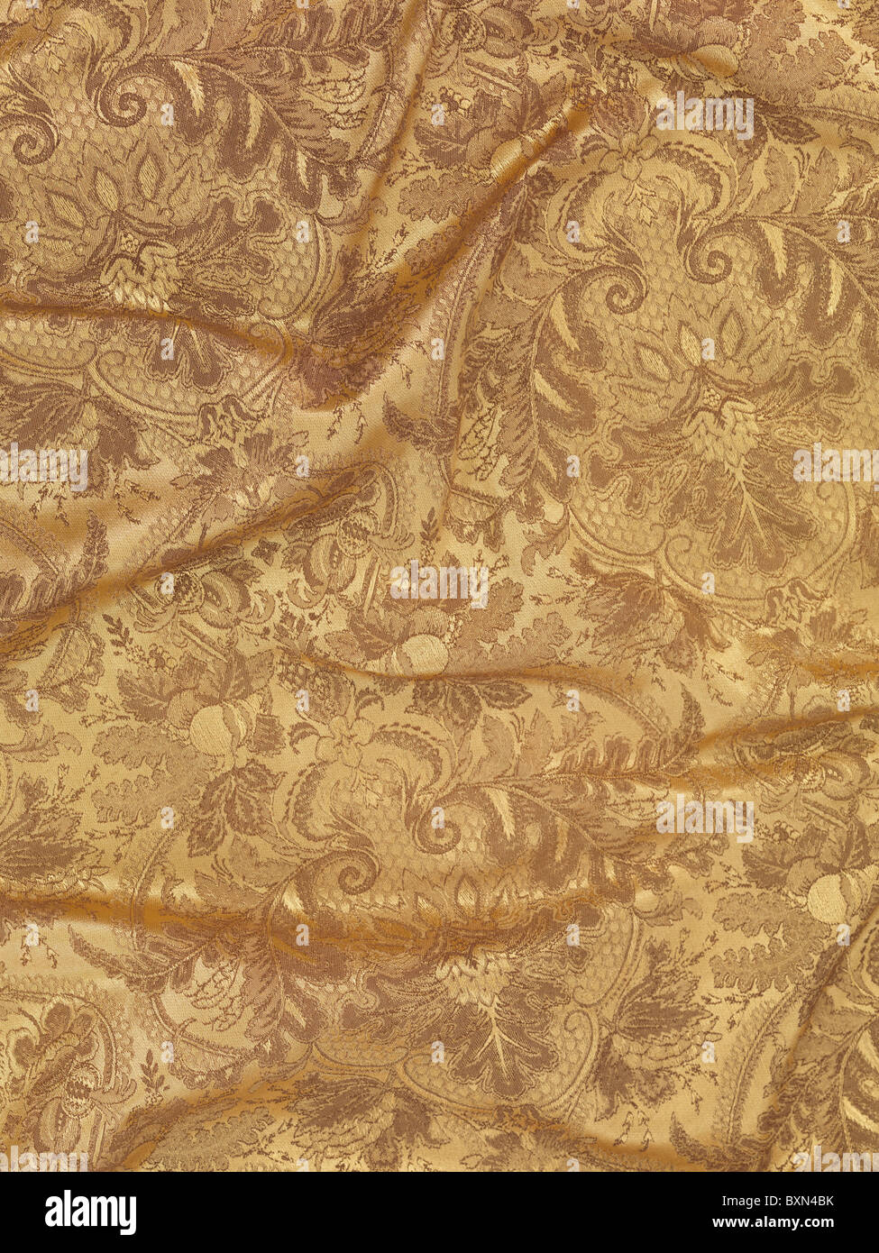 Shiny gold fabric texture background Stock Photo